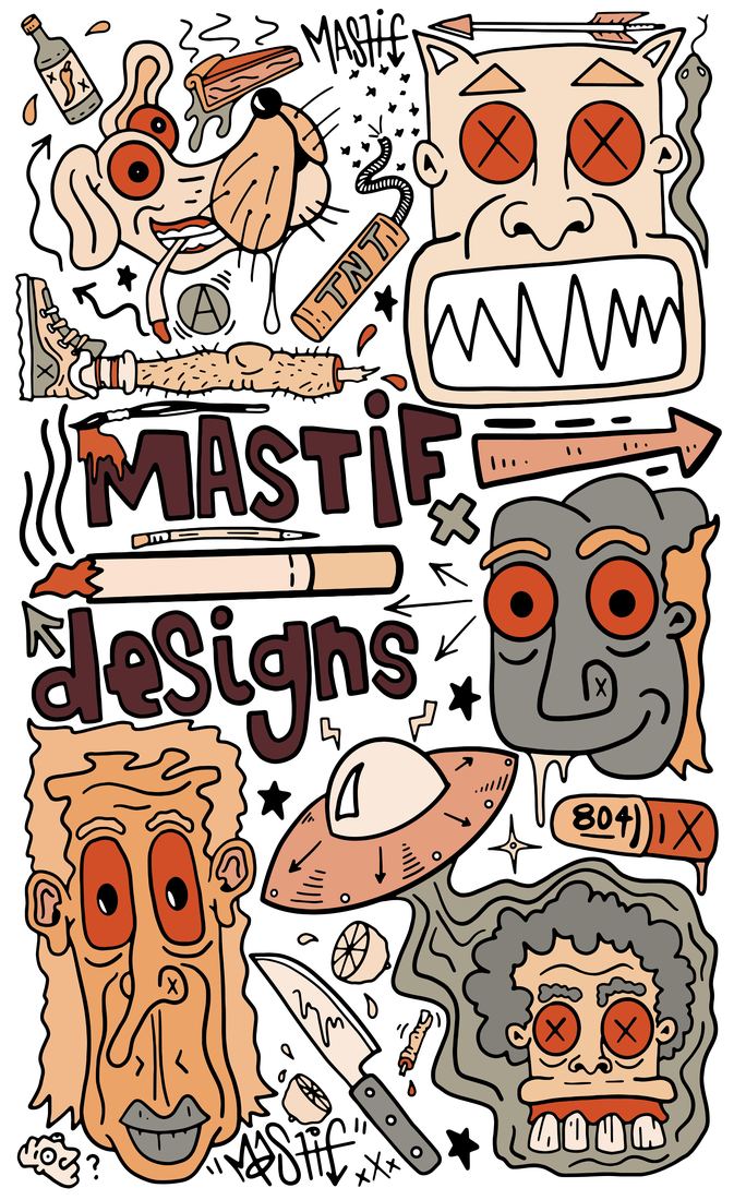 Mastif Designs graphic design work